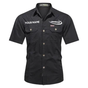 Hooker Boats Fishing AU Exclusive Logo Casual Shirt HOFS060525AU1HOO - Black