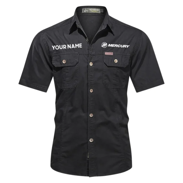 Mercury Marine Fishing AU Exclusive Logo Casual Shirt HOFS060525AU1MCM - Black