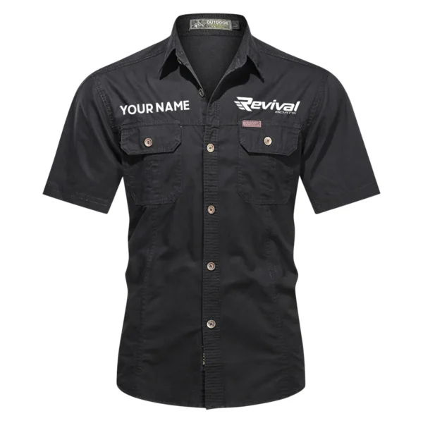 Revival Boats Fishing AU Exclusive Logo Casual Shirt HOFS060525AU1RVB - Black