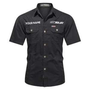 Sea Jay Fishing AU Exclusive Logo Casual Shirt HOFS060525AU1SJB - Black