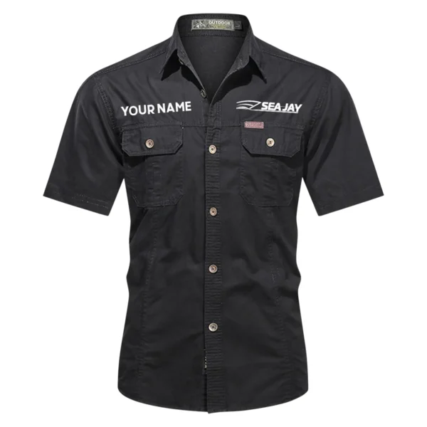 Sea Jay Fishing AU Exclusive Logo Casual Shirt HOFS060525AU1SJB - Black