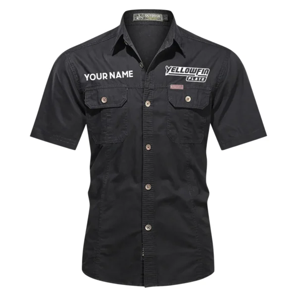 Yellowfin Plate Fishing AU Exclusive Logo Casual Shirt HOFS060525AU1YPB - Black