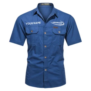 Hooker Boats Fishing AU Exclusive Logo Casual Shirt HOFS060525AU1HOO - Blue