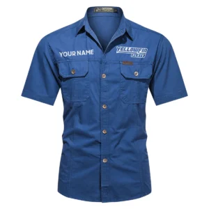 Yellowfin Plate Fishing AU Exclusive Logo Casual Shirt HOFS060525AU1YPB - Blue