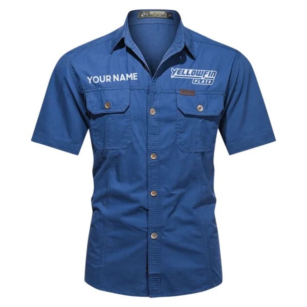 Yellowfin Plate Fishing AU Exclusive Logo Casual Shirt HOFS060525AU1YPB - Blue