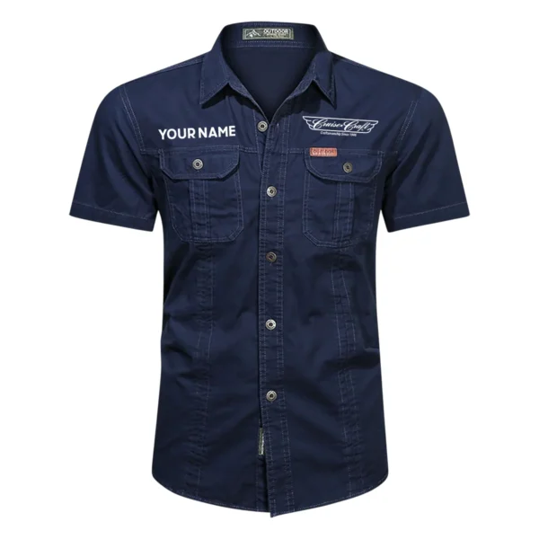 CruiseCraft Fishing AU Exclusive Logo Casual Shirt HOFS060525AU1CCB - Dark Blue