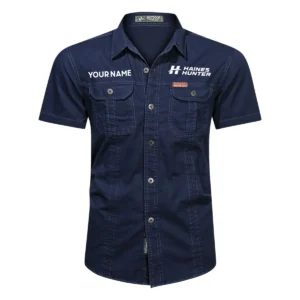 Haines Hunter Fishing AU Exclusive Logo Casual Shirt HOFS060525AU1HHT - Dark Blue