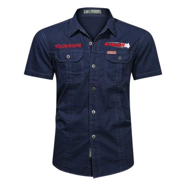 Stacer Fishing AU Exclusive Logo Casual Shirt HOFS060525AU1STC - Dark Blue