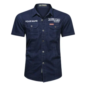 Yellowfin Plate Fishing AU Exclusive Logo Casual Shirt HOFS060525AU1YPB - Dark Blue