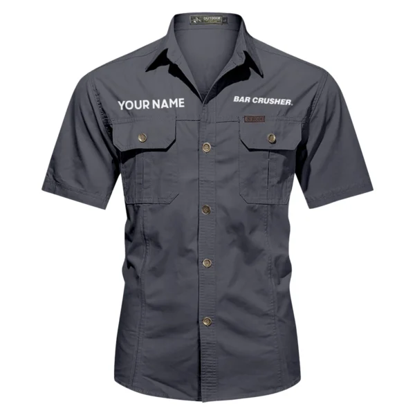 Bar Crusher Fishing AU Exclusive Logo Casual Shirt HOFS060525AU1BCR - Dark Gray