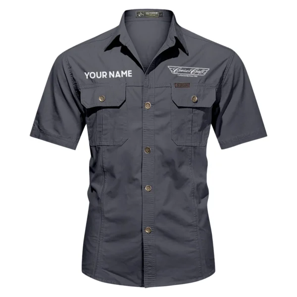 CruiseCraft Fishing AU Exclusive Logo Casual Shirt HOFS060525AU1CCB - Dark Gray