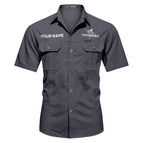 Formosa Marine Fishing AU Exclusive Logo Casual Shirt HOFS060525AU1FOM - Dark Gray