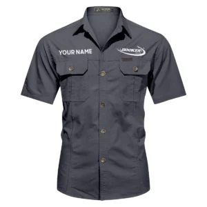 Hooker Boats Fishing AU Exclusive Logo Casual Shirt HOFS060525AU1HOO - Dark Gray