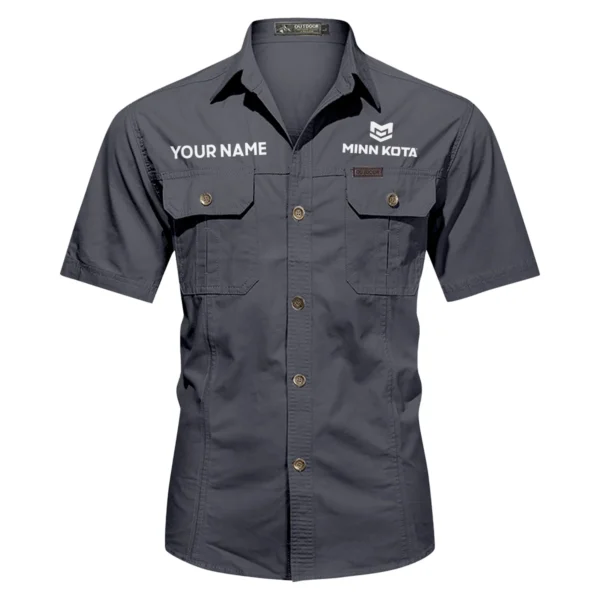 Minn Kota Fishing AU Exclusive Logo Casual Shirt HOFS060525AU1MNK - Dark Gray
