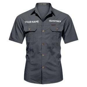 Quintrex Fishing AU Exclusive Logo Casual Shirt HOFS060525AU1QTX - Dark Gray