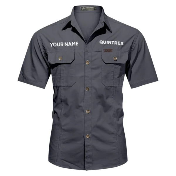 Quintrex Fishing AU Exclusive Logo Casual Shirt HOFS060525AU1QTX - Dark Gray