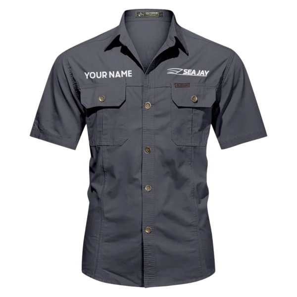 Sea Jay Fishing AU Exclusive Logo Casual Shirt HOFS060525AU1SJB - Dark Gray