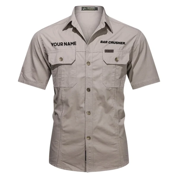 Bar Crusher Fishing AU Exclusive Logo Casual Shirt HOFS060525AU1BCR - Gray