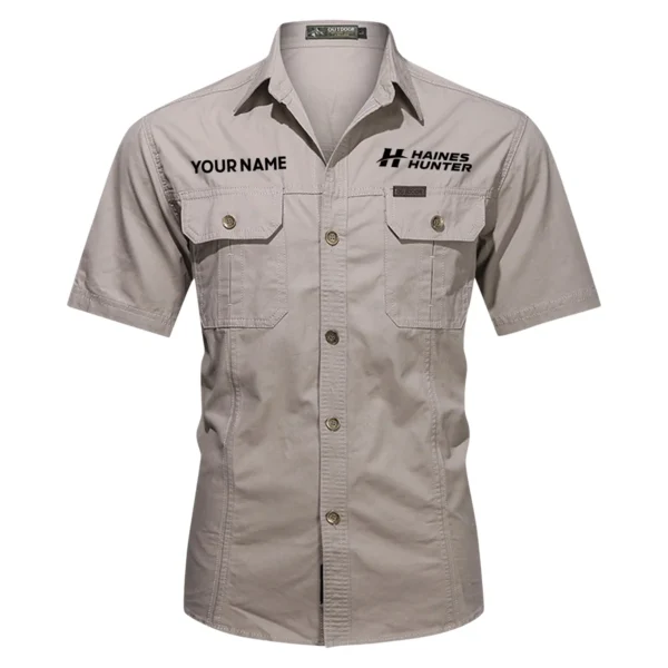 Haines Hunter Fishing AU Exclusive Logo Casual Shirt HOFS060525AU1HHT - Gray