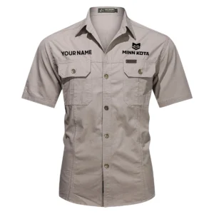 Minn Kota Fishing AU Exclusive Logo Casual Shirt HOFS060525AU1MNK - Gray