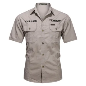 Sea Jay Fishing AU Exclusive Logo Casual Shirt HOFS060525AU1SJB - Gray