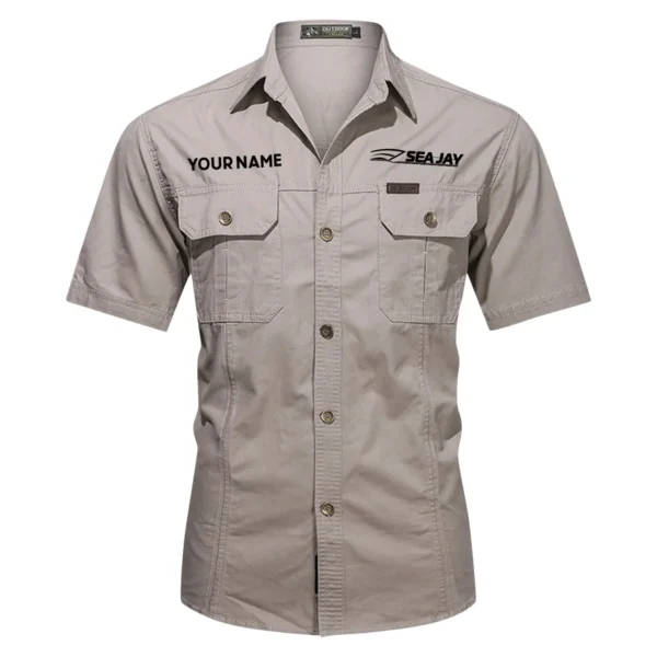 Sea Jay Fishing AU Exclusive Logo Casual Shirt HOFS060525AU1SJB - Gray