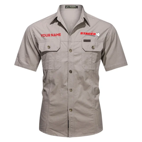 Stacer Fishing AU Exclusive Logo Casual Shirt HOFS060525AU1STC - Gray