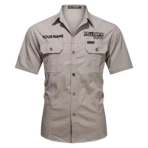 Yellowfin Plate Fishing AU Exclusive Logo Casual Shirt HOFS060525AU1YPB - Gray
