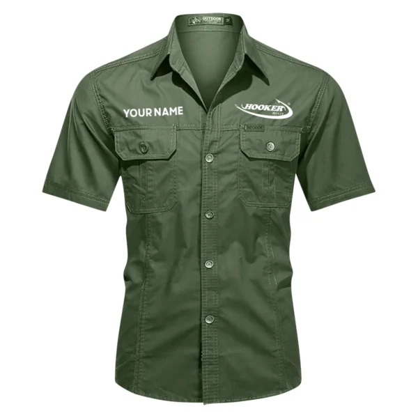 Hooker Boats Fishing AU Exclusive Logo Casual Shirt HOFS060525AU1HOO - Green