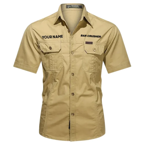 Bar Crusher Fishing AU Exclusive Logo Casual Shirt HOFS060525AU1BCR - Khaki