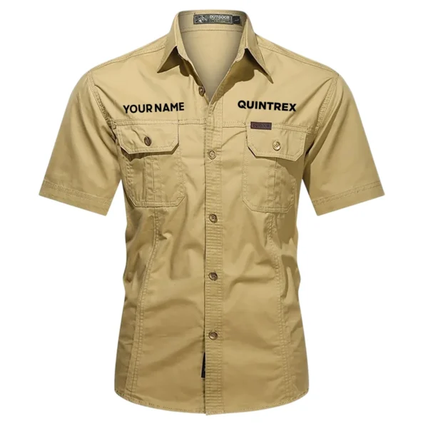 Quintrex Fishing AU Exclusive Logo Casual Shirt HOFS060525AU1QTX - Khaki
