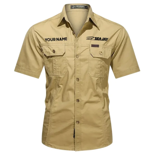 Sea Jay Fishing AU Exclusive Logo Casual Shirt HOFS060525AU1SJB - Khaki