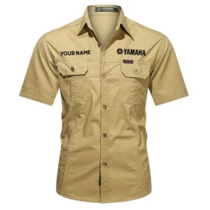 Yamaha Marine Fishing AU Exclusive Logo Casual Shirt HOFS060525AU1YMM - Khaki