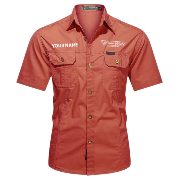 CruiseCraft Fishing AU Exclusive Logo Casual Shirt HOFS060525AU1CCB - Red
