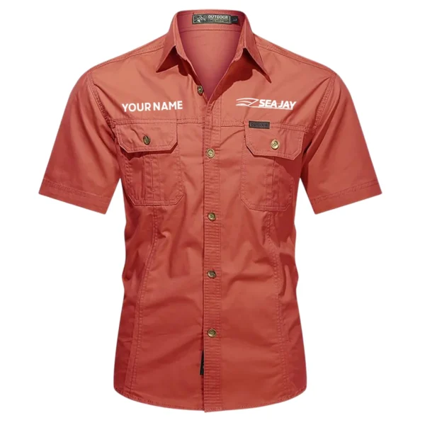 Sea Jay Fishing AU Exclusive Logo Casual Shirt HOFS060525AU1SJB - Red