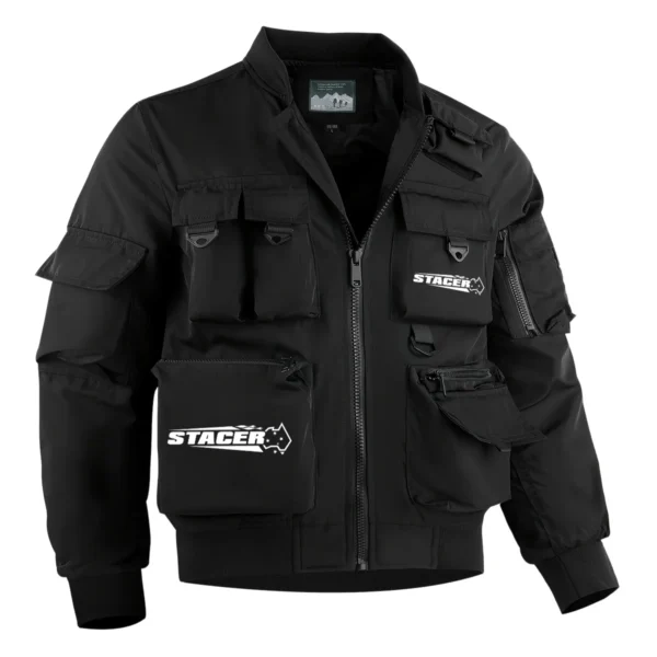 Stacer Fishing AU Exclusive Logo Tactical Cargo Jacket HOFS150525A01STC - Black