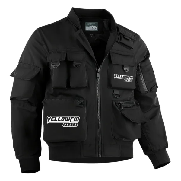 Yellowfin Plate Fishing AU Exclusive Logo Tactical Cargo Jacket HOFS150525A01YPB - Black