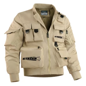 Stacer Fishing AU Exclusive Logo Tactical Cargo Jacket HOFS150525A01STC - Khaki