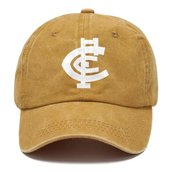 Carlton Blues AFL Exclusive Logo Washed Cotton Baseball Cap - Printed With Box HOAFL100525BC01CARL - Yellow
