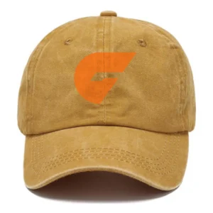 GWS Giants AFL Exclusive Logo Washed Cotton Baseball Cap - Printed With Box HOAFL100525BC01GWS - Yellow