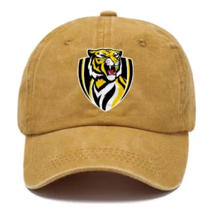 Richmond Tigers AFL Exclusive Logo Washed Cotton Baseball Cap - Printed With Box HOAFL100525BC01RICH - Yellow