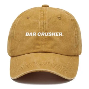 Bar Crusher Fishing AU Exclusive Logo Washed Cotton Baseball Cap - Printed With Box HOFS070525AU1BCR - Yellow