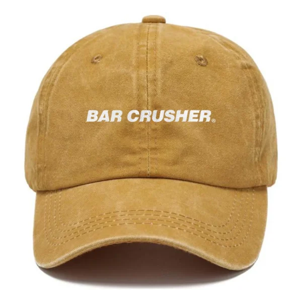 Bar Crusher Fishing AU Exclusive Logo Washed Cotton Baseball Cap - Printed With Box HOFS070525AU1BCR - Yellow