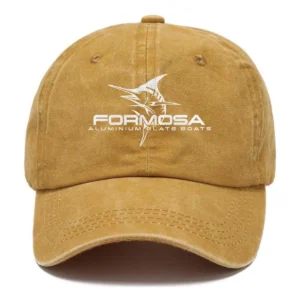 Formosa Marine Fishing AU Exclusive Logo Washed Cotton Baseball Cap - Printed With Box HOFS070525AU1FOM - Yellow