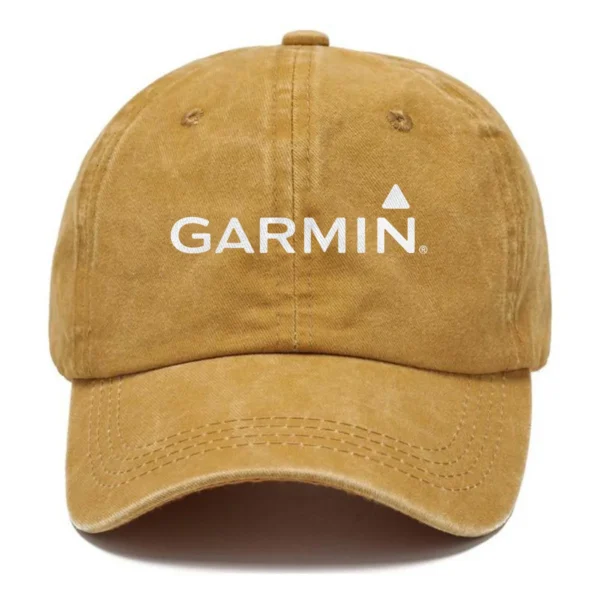 Garmin Fishing AU Exclusive Logo Washed Cotton Baseball Cap - Printed With Box HOFS070525AU1GA - Yellow