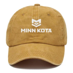 Minn Kota Fishing AU Exclusive Logo Washed Cotton Baseball Cap - Printed With Box HOFS070525AU1MNK - Yellow