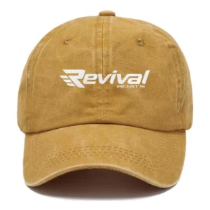 Revival Boats Fishing AU Exclusive Logo Washed Cotton Baseball Cap - Printed With Box HOFS070525AU1RVB - Yellow