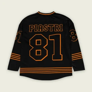 Oscar Piastri McLaren F1 V Neck Hockey Jersey BLF18525A4HJY - Orange Black