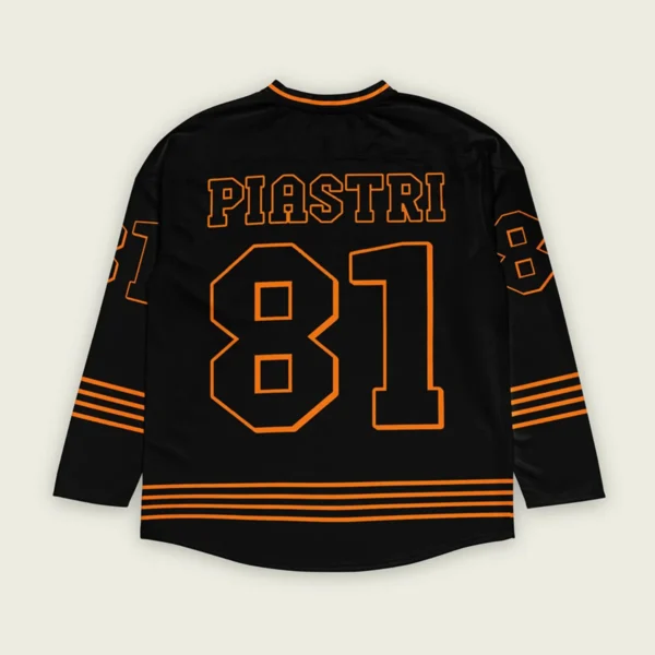 Oscar Piastri McLaren F1 V Neck Hockey Jersey BLF18525A4HJY - Orange Black