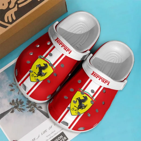 Ferrari F1 Crocs - Waterproof Odor-resistant Antimicrobial BL6425A1FRR - White - Image 2